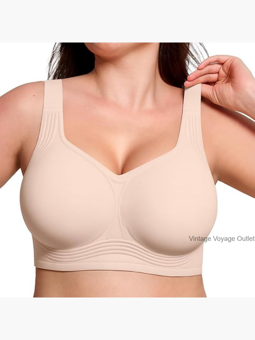Women's Seamless Wireless Bra Full Coverage Support Plus Size No Underwire